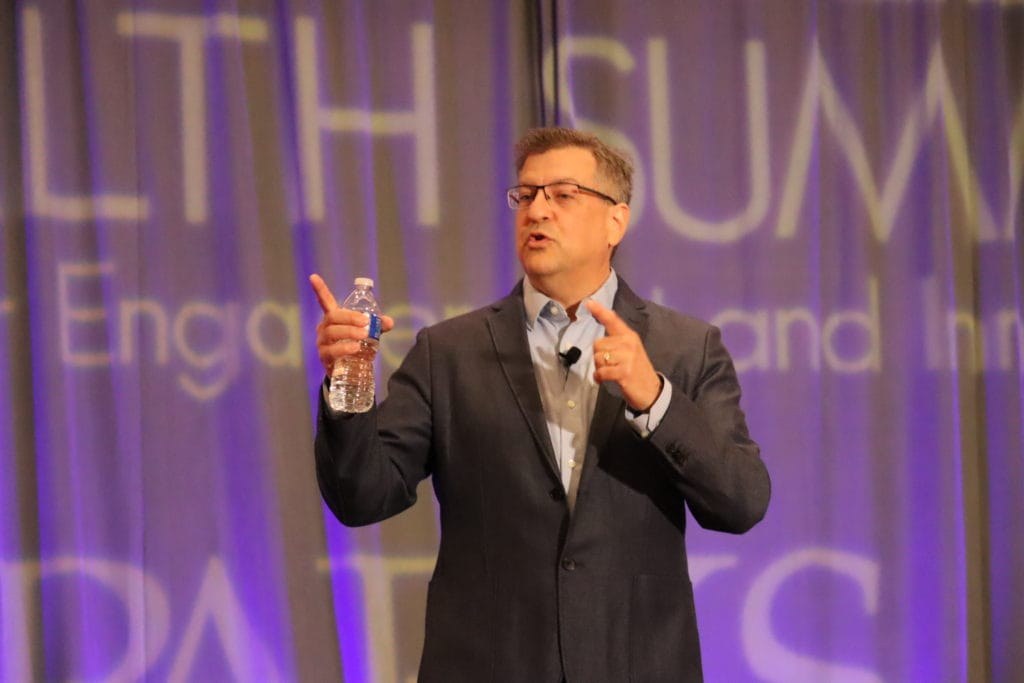 Steve Chazin giving a keynote