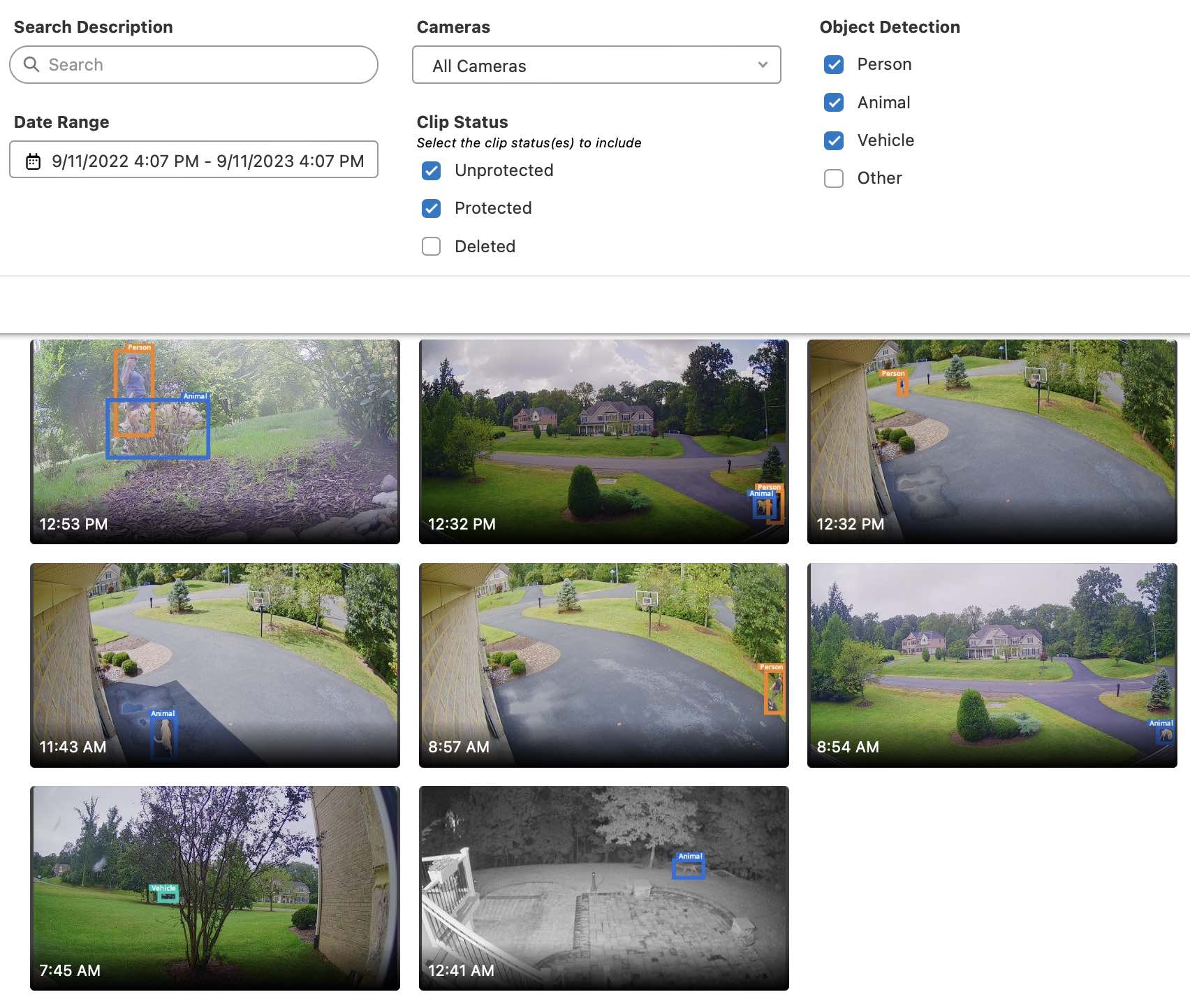 Alarm.com Video Analytics at work.